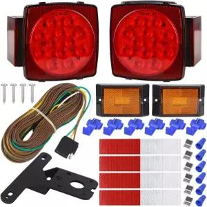 링크톰 잠수정 LED 트레일러 라이트 키트 80인치 미만 캠핑 트럭 RV 보트 스노우모바일용 슈퍼 브라이트