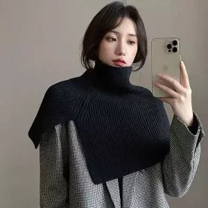 [하프클럽/]어깨숄 넥워머 2color 터틀넥 머플러 하이넥 레이어드 니트 여자
