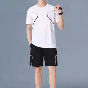 다용도 스포츠 남성 썸머 스판 트레이닝 세트 남성반팔티셔츠 남자반팔티