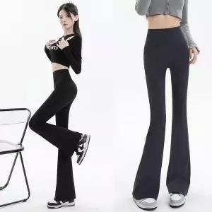 블랙 부츠컷레깅스 운동용 패션 스트레치 바지레깅스