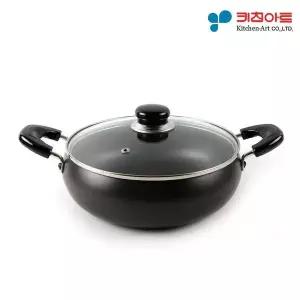 swK 찌개 경질냄비 국냄비 24cm 전골 블랙 키친아트 쥬노