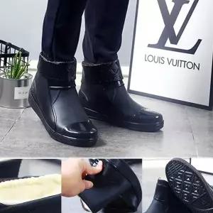 남자 고무 방수 장화 겨울 숏레인 부츠 털안감 신발