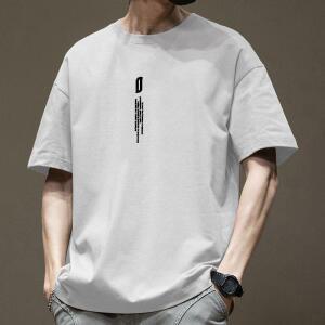 원픽 남성 여름 레터링 프린트 순면 반팔 티 스트리트 커플 상의