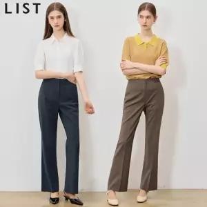 [리스트(LIST)] 시원한소재 백 슬릿 부츠컷 팬츠 (택가격: 168000원)