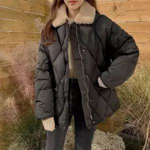 셀럽하우스 여성 가을 겨울 아우터 누빔 퀼팅 패딩 점퍼 넥 양털