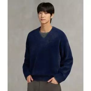 매장정품 효지 HYOJI 25 FW 오버핏 헤비 앙고라 세미 크롭 브이넥 니트 7컬러 5008842979 194068