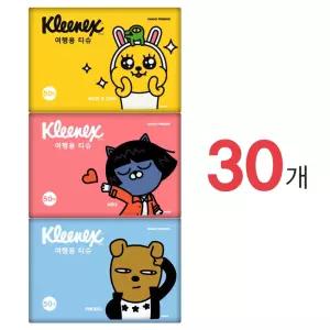크리넥스 카카오프렌즈 여행용티슈 휴대용 50매 x30개