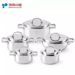 키친아트 통7중 스텐냄비 마스터피스 5종세트 키친아트냄비