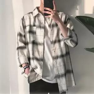 남성 봄가을 기본 체크무늬 남방 셔츠 여행 나들이옷