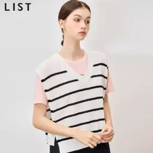 [리스트(LIST)] 줄리아 사이드 스트랩 니트 베스트 (택가격: 118000원)