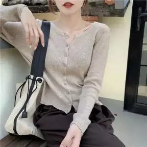 [하프클럽/]루즈 여성 니트가디건 기본가디건 롱니트 오픈 롱 숄