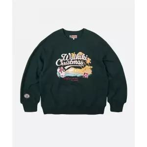 [매장정품] 프리즘웍스 FRIZMWORKS WAIKIKI CHRISTMAS POSTCARD SWEATSHIRT _ GREEN FZWC2025FWTS002