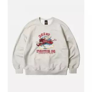 [매장정품] 프리즘웍스 FRIZMWORKS 302ND FIGHTER SQ SWEATSHIRT _ OATMEAL FZW2025FWTS021