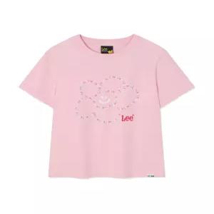 와키윌리 [ x Lee] 우먼스 릴리 반팔티셔츠 핑크 WA2502STL7PI