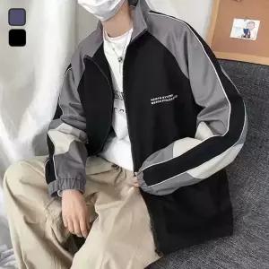 여름 남자 배색 Y2K 집업 하프넥 바람막이 점퍼 DMS-JUA-SFD0321