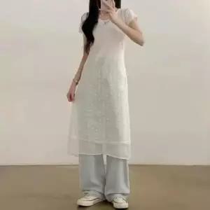 시스루원피스 레이어드 플라워 시스루 뷔스티에 원피스