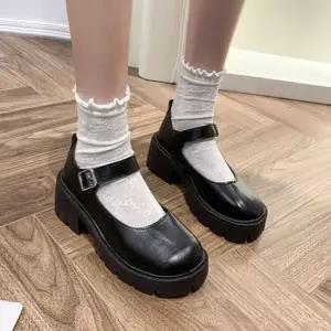 통굽힐 웨지 펌프스 위아 여성로퍼 캐주얼 구두