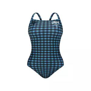 어반체크 원피스 더블 크로스 스트랩백 A6SL1LO66BLU