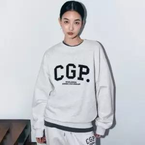 코드그라피 CODEGRAPHY CGP 아치 로고 맨투맨 라이트그레이