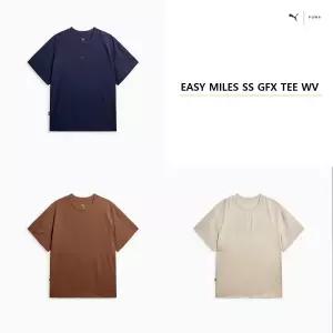 매장정품 PUMA 푸마 EASY MILES 숏슬리브 그래픽 티 우븐 636291 -16 45 87 SS GFX TEE WV 1861836