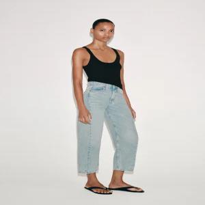ZARA 파인 니트 슬리브리스 탑 - 블랙 2142/083/800