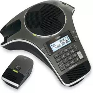 Orbitlink 무선 기술을 사용하는 두 개의 마이크가 있는 VTech VCS702 ErisStation DECT 6.0 컨퍼런스 폰