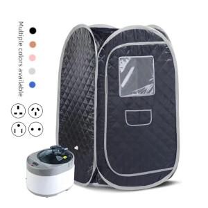 스팀 사우나 세트 접이식 1인용 SPA 텐트 4L 대형 스티머 원격 제어 체중 감량 및 해독 Паровая с