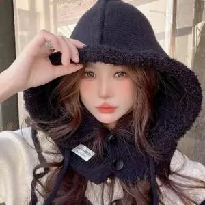 [아우트_66]뽀글이 겨울 여자 모자 방학넥워머 넥워머