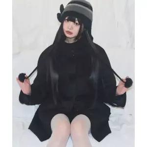 일리고 ILLIGO 플레르 하프 코트 블랙 25AWOUT01BK 141947