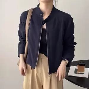 여성아우터 컨템포러리 노카라 여자 2색 스트랩숏기장 클래식 상의자켓