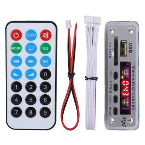 ASHATA MP3 오디오 디코더 보드 DC 5V 12V 블루투스 5.0 모듈 WMA /WAV FLAC APE 지원 컬러 화면 USB AUX SD FM 무선 무손실 자동차 스테레오 녹음 모듈(실버)