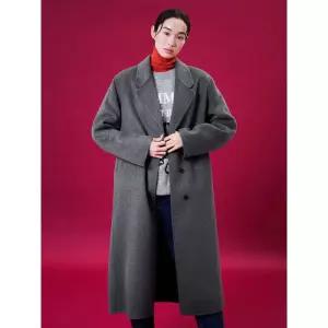 에잇세컨즈 핸드메이드 테일러드 코트 그레이 피 겨울더블코트 324X30LYA3 463