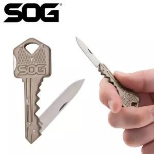 [소그][SOG]키 나이프 황동색 EDC 휴대용 접이식 미니 키체인 나이프 (KEY-102)