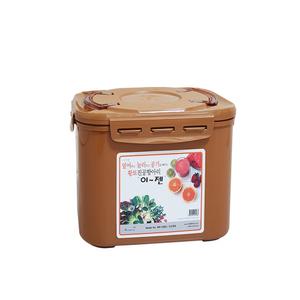 이젠 황토 진공항아리 누름독 김치통 매실통 사각1.7L