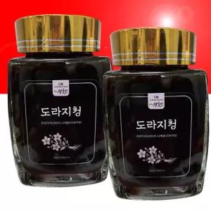 약초인 무설탕 프리미엄 도라지청 500g 2개 국내산 도라지 무방부제 무색소