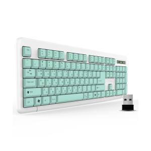 QSENN K1000 무선키보드 (민트, 키스킨 포함)