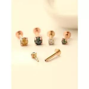 [미니멀피어싱]14K 인터널 러프다이아 라블렛 피어싱 2mm,3mm