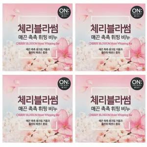 온더바디 체리블라썸 촉촉한 휘핑 비누 90gx4개 클렌징비누