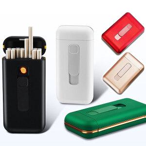 담배 케이스 usb 충전식 라이터 일체형 일반 말보로 시가 얇고 긴 에쎄 슬림 방수 파우치 20개비