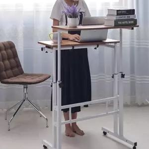 높이조절 2단 스탠딩데스크 학생 졸음방지 공부책상 스탠딩테이블 키높이책상 서서일하는 모션데스크 서서