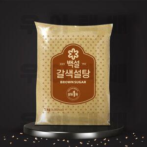 백설 갈색 설탕 1kg 10봉 황설탕 업소용