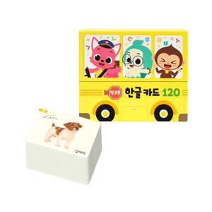 핑크퐁 아기상어 한글카드 아기 낱말카드 120단어