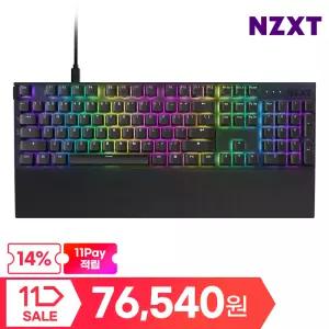 NZXT FUNCTION 2 FULL 블랙 게이밍키보드 기계식키보드 유선 펑션2 [14%][76,540 WON + 11pay 추가 지급]