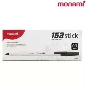 모나미 153스틱볼펜 0.7mm 12개입 1타 (검정)/볼펜/유성볼펜/검정색볼펜/판촉볼펜/색깔볼펜/볼펜