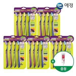 [애경] 2080 스마트케어 웨이브 칫솔 4개입 X 5개+치약 50g 증정
