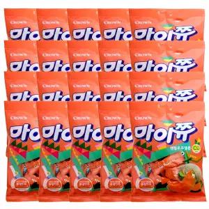 크라운 마이쮸 캔털루프 멜론 100g X 20개 마이쭈 대용량 과자 간식