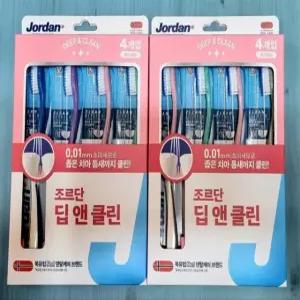 조르단 딥 앤 클린 칫솔 4개입, 2개