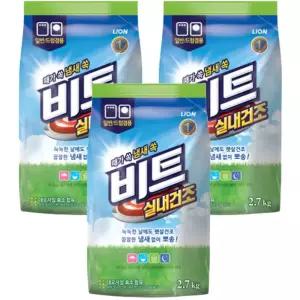 비트 실내건조 가루세제 겸용 리필 2.7kg 3개
