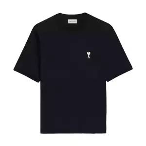 26SS 아미 남성 스몰 하트 로고 라이트 코튼 반팔 티셔츠 블랙 HTS346 724 045