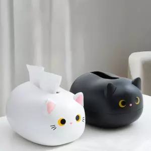 고양이 휴지케이스/물티슈/티슈/케이스/디스펜서/각티슈/인테리어/각티슈함/사각/냅킨/커버/호텔/리필/예쁜